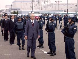 Police agency head inspects security of nuclear power plant